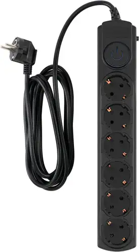 Сетевой фильтр IPPON BK-6-EU-5-10-B (5м, 6 розеток, черный) – изображение в каталоге