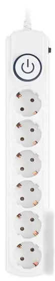Сетевой фильтр IPPON BK-6-EU-3-10-W (3м, 6 розеток, белый) – фото товара