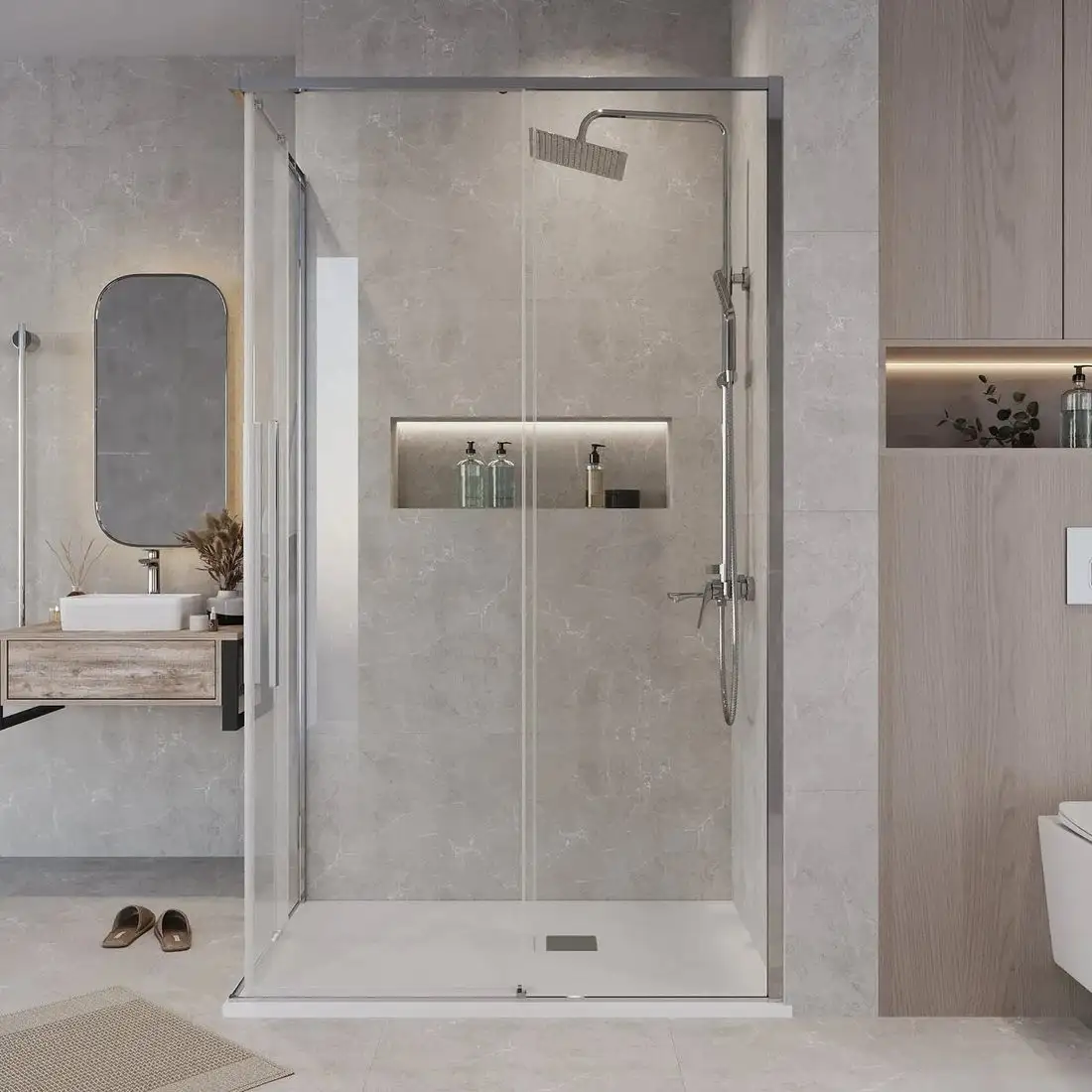 Душевой уголок Grossman Galaxy 120x70x195 300.K33.01.1270.10.00 (хром/прозрачное стекло) - фото товара