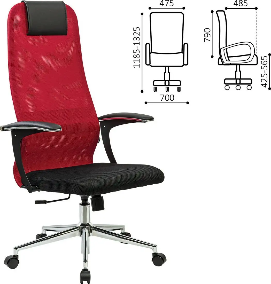 Офисное кресло Brabix EX-801 532921 (черный/красный) – фото товара