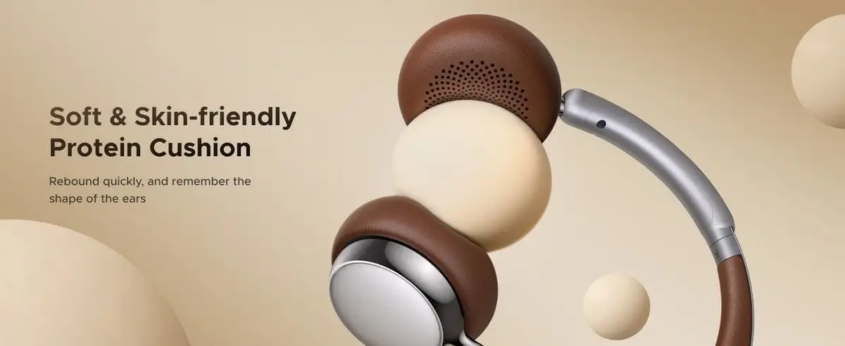 Наушники Ugreen Studio Plus HP207 (серебристый/коричневый) – фото товара