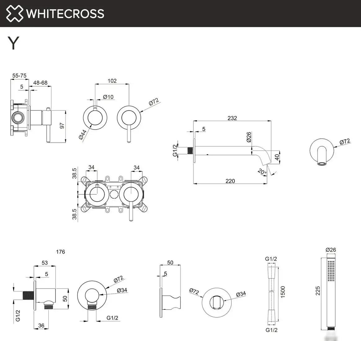 Смеситель Whitecross YSET1240BL (черный матовый) - фото товара