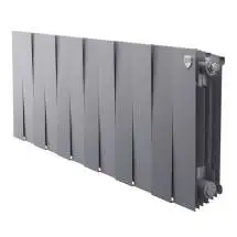 Биметаллический радиатор Royal Thermo PianoForte 300 Silver Satin (12 секций) нижнее подключение
