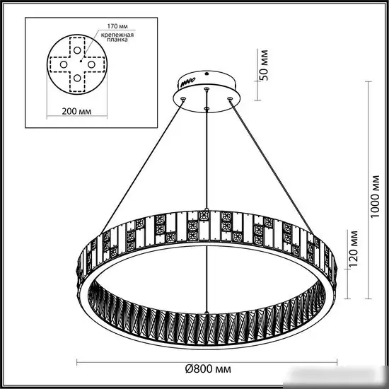 Подвесная люстра Odeon Light Crossa 5072/100L – фото товара