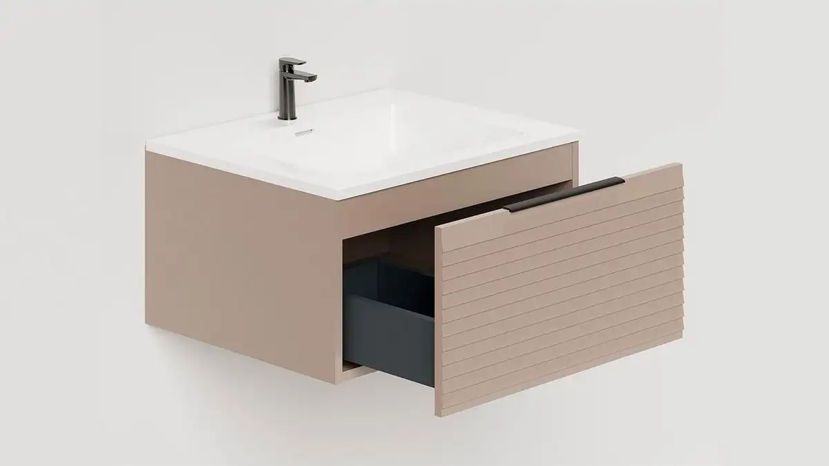 Salini Тумба под умывальник Touch Н 60 T600H1T (серо-коричневый) – фото товара