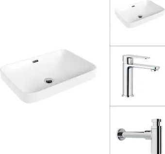 Умывальник Lauter 21441A + Moon 21СK691C с сифоном 21635CH (хром) - изображение в каталоге