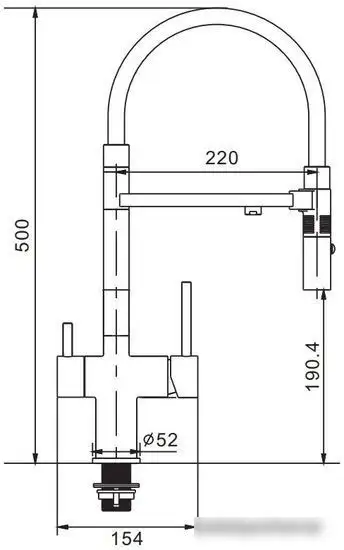 Смеситель Rose R958L (сатин) - фото товара