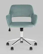 Офисное кресло Stool Group Ross chrome velvet Olive 61 (велюр серо-зеленый)