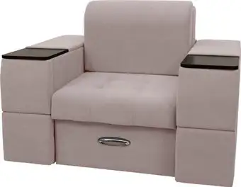Кресло-кровать Сириус Лидер-13 НПБ 135x110 (Eva 05 велюр светло-бежевый)