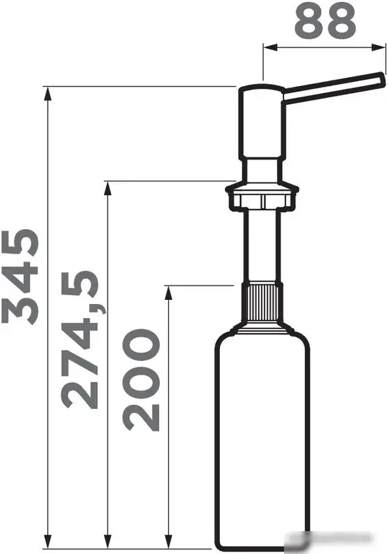 Дозатор для жидкого мыла Omoikiri OM-02 PA-P (пастила) – фото товара