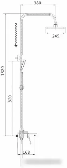 Душевая система Shevanik S8336H - фото товара