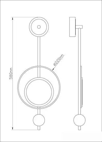 Бра Arte Lamp Polaris A2604AP-7BK – фото товара