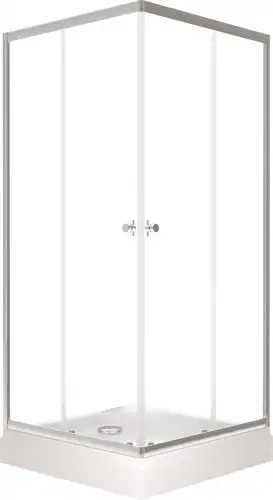 Душевой уголок Saniteco SNT-804 Cube 90х90 с поддоном (хром/прозрачное стекло) - изображение в каталоге