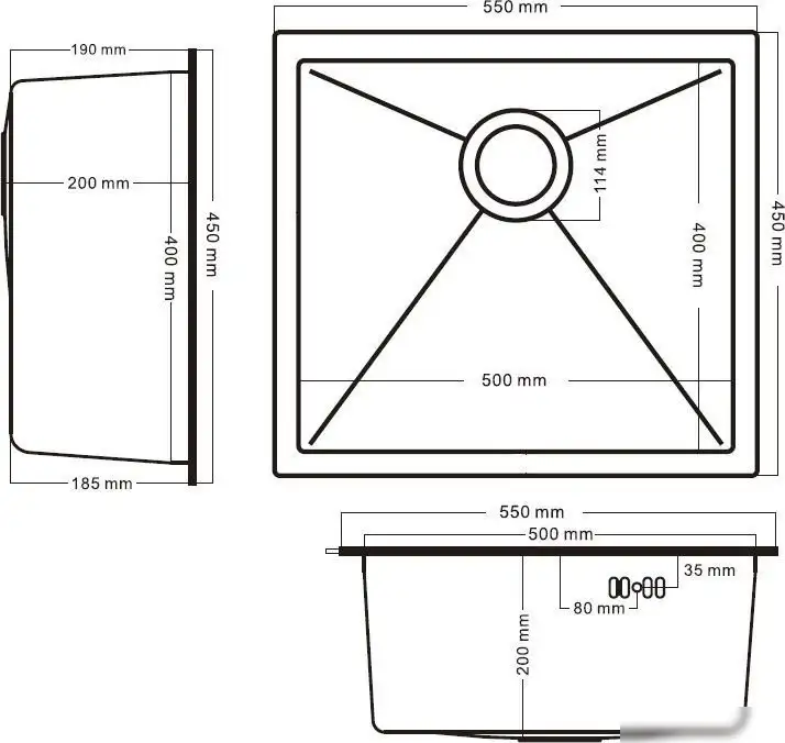 Кухонная мойка Schtoff Undermount Best Decor Black 5545 - фото товара