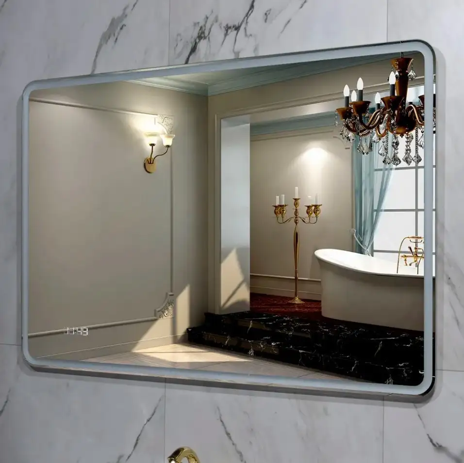 Пекам Зеркало Marta 1 140x80 marta1-140x80dpcl (с подсветкой,с сенсором на взмах руки,подогрев,часы) – фото товара