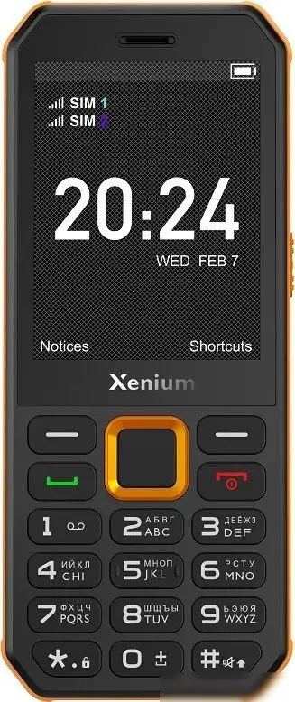Телефон Xenium X300 (оранжевый/черный) – фото товара