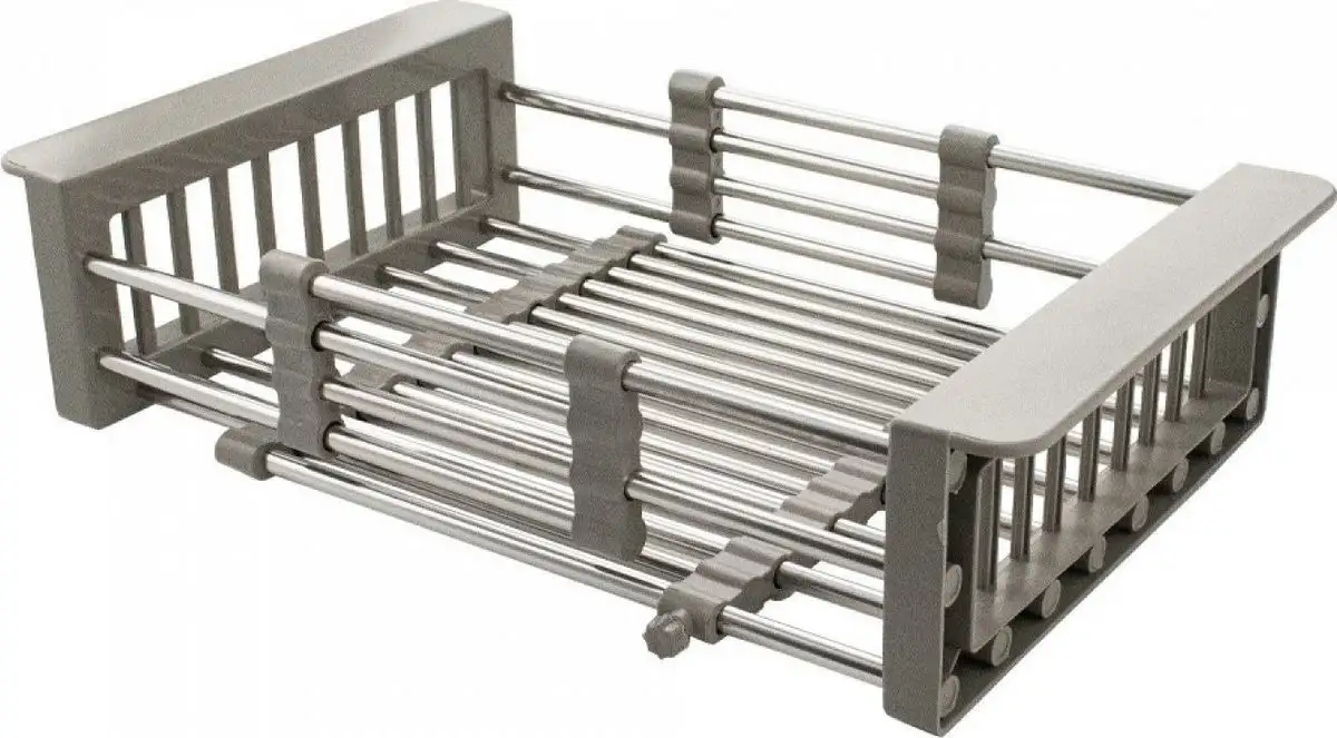 Кухонная мойка Schtoff Best Decor Silver 5550 + коландер KR-1 GREY + дозатор SD-1 GREY - фото товара