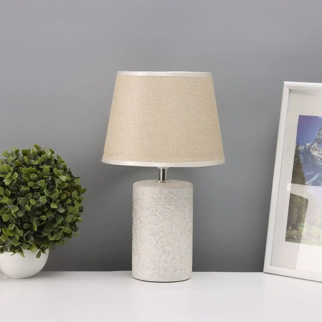 Настольная лампа Risalux Волны 10683281 (серый/бежевый)