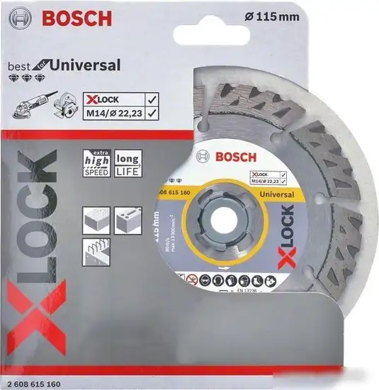 Отрезной диск алмазный Bosch X-Lock Best Universal 2608615161 – фото товара
