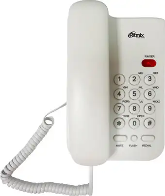 Проводной телефон Ritmix RT-311 (белый) – изображение в каталоге