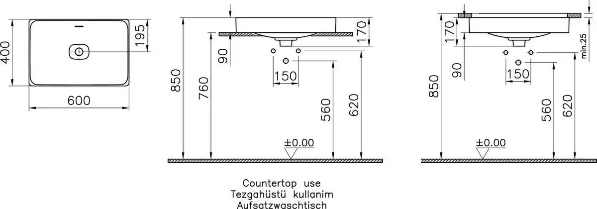 Умывальник Vitra Metropole 7535B003-0673 - фото товара
