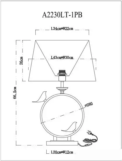 Ночник Arte Lamp A2230LT-1PB