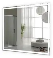Пекам Зеркало Greta 90x60 greta-90x60scl (с подсветкой, сенсором на прикосновение и часами)