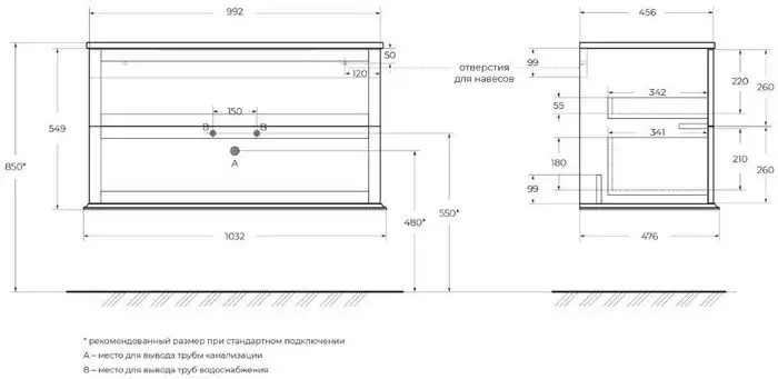 Cezares Тумба под умывальник Tiffany 55331 – фото товара
