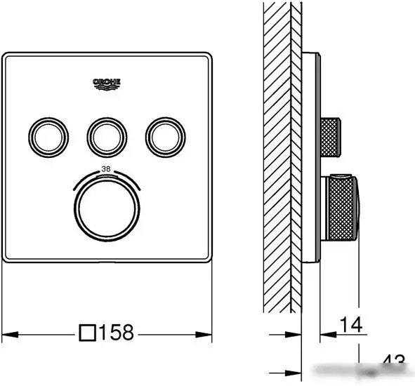 Смеситель Grohe Grohtherm SmartControl 29157LS0 - фото товара