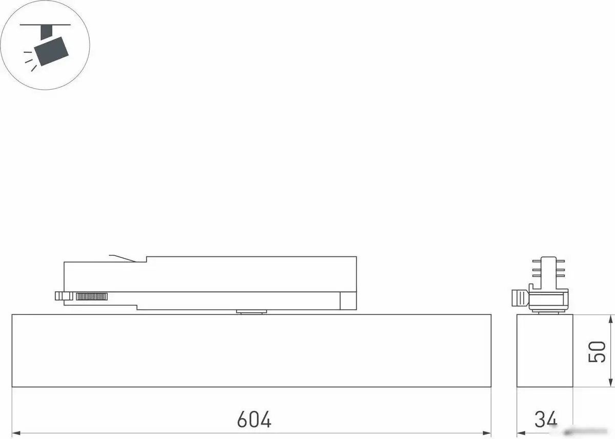 Трековый светильник Arlight LGD-FLAT-4TR-S605-25W (WH) 033699(1) – фото товара