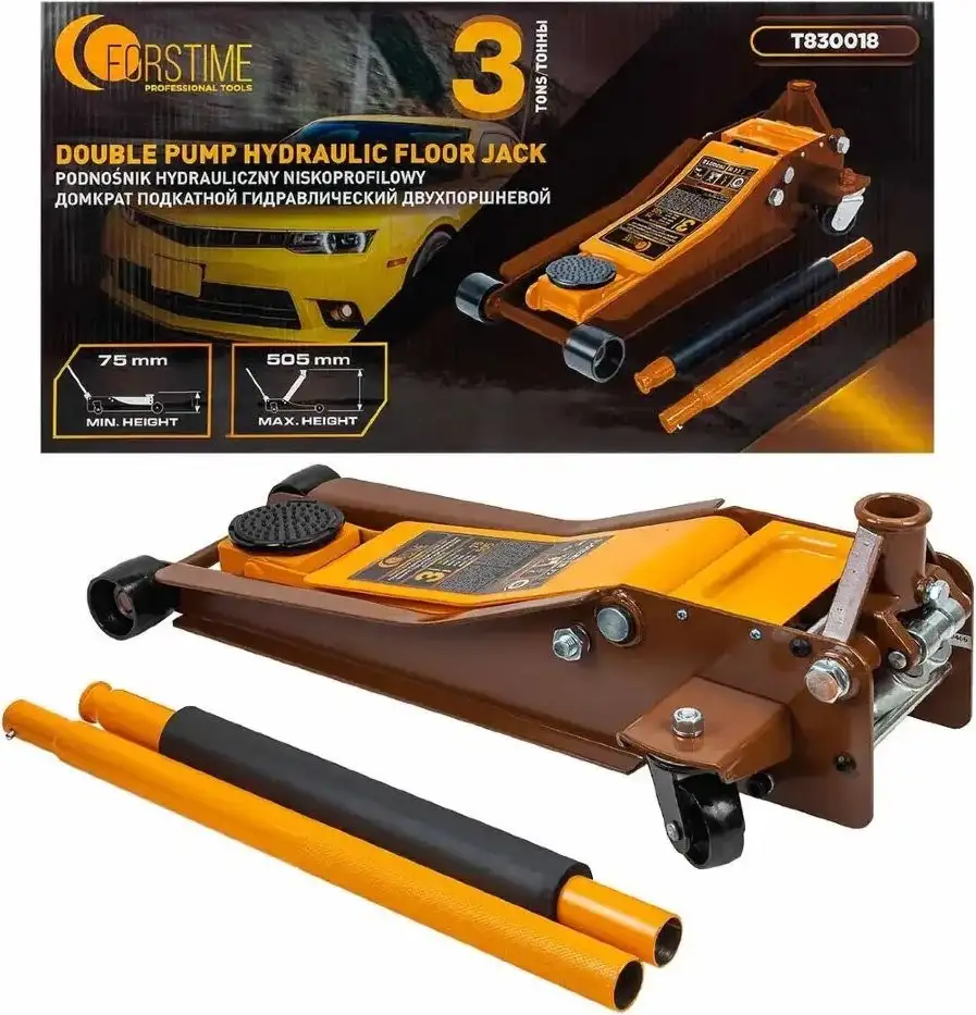 Подкатной домкрат Forstime FT-T830018 (60357) – фото товара