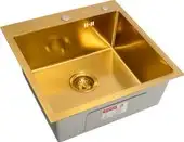 Кухонная мойка ARFEKA Eco AR 500*500 Gold PVD Nano Decor