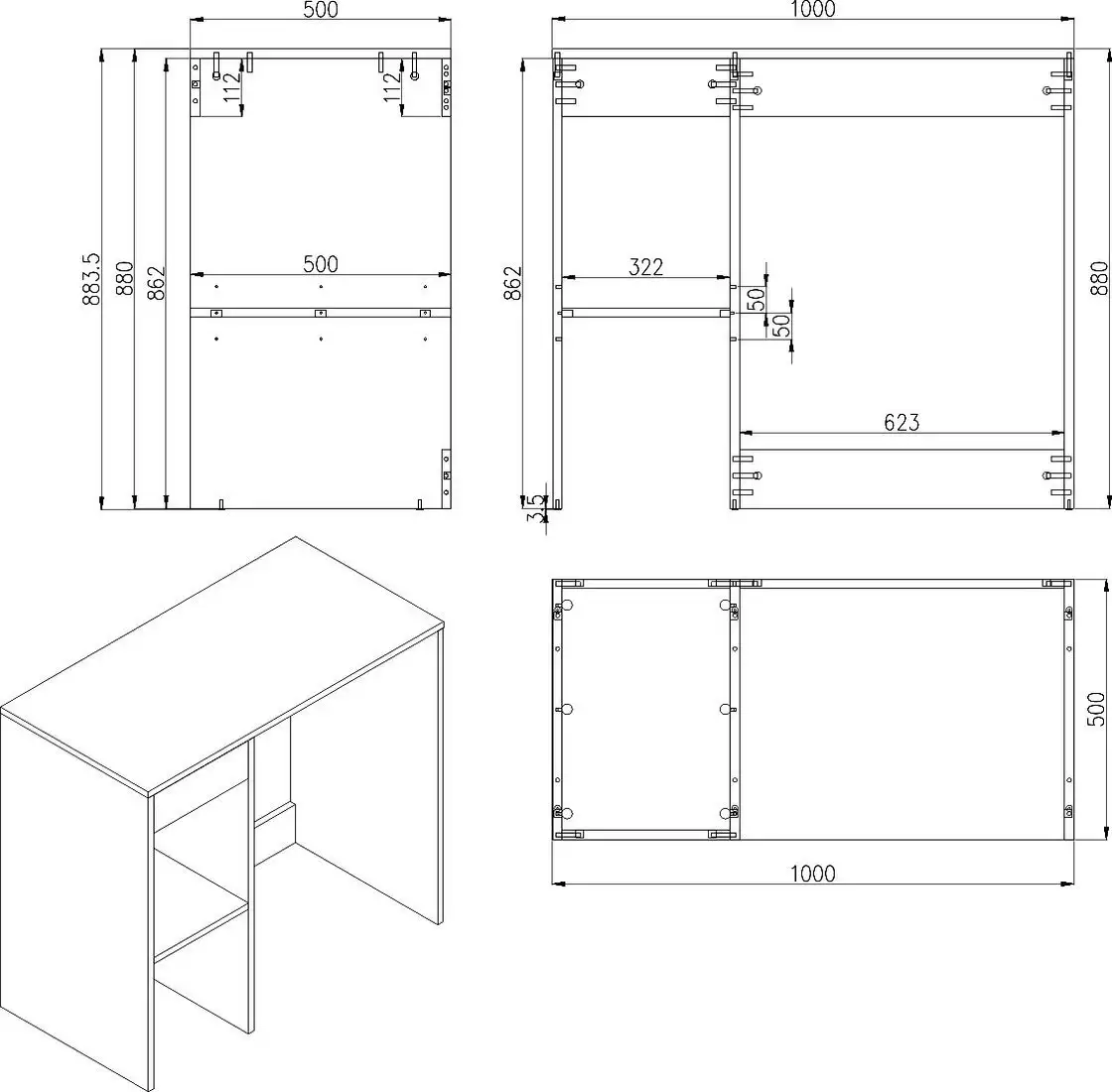 ЗОВ Тумба под умывальник Стамбул 100 S100LWP0LWPWM (белый) – фото товара