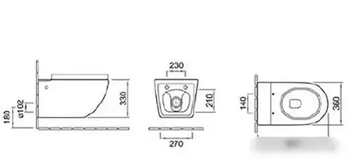 Унитаз подвесной SantiLine SL-5031 - фото товара