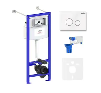 Инсталляция для унитаза Lavinia Boho Relfix 5 в 1 77020052 (белое стекло) - изображение в каталоге