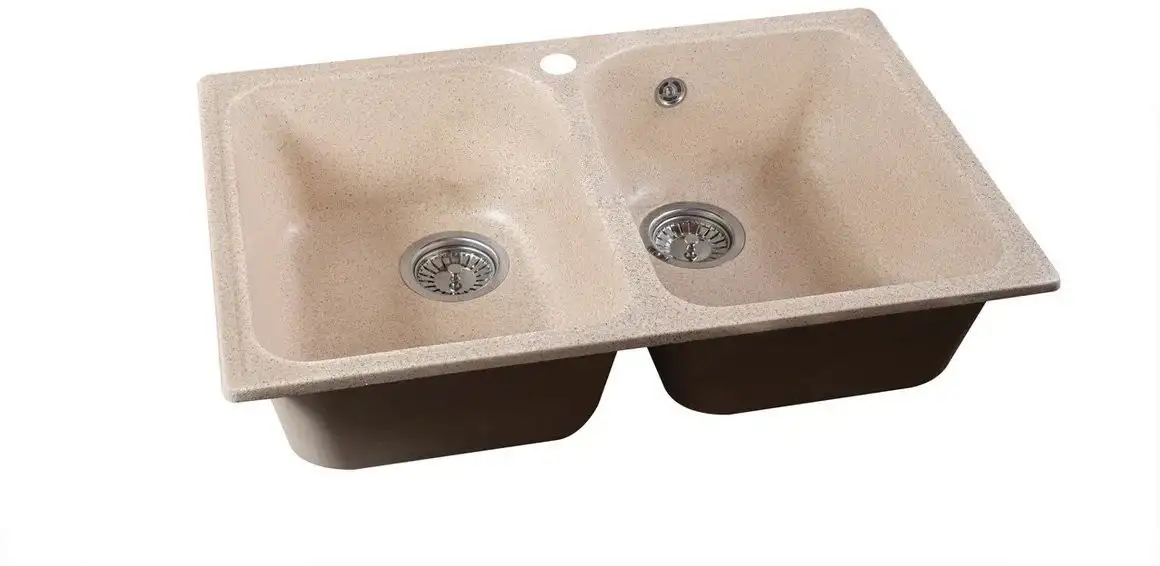 Кухонная мойка Marblan Duas (гранит, с сифоном) - фото товара