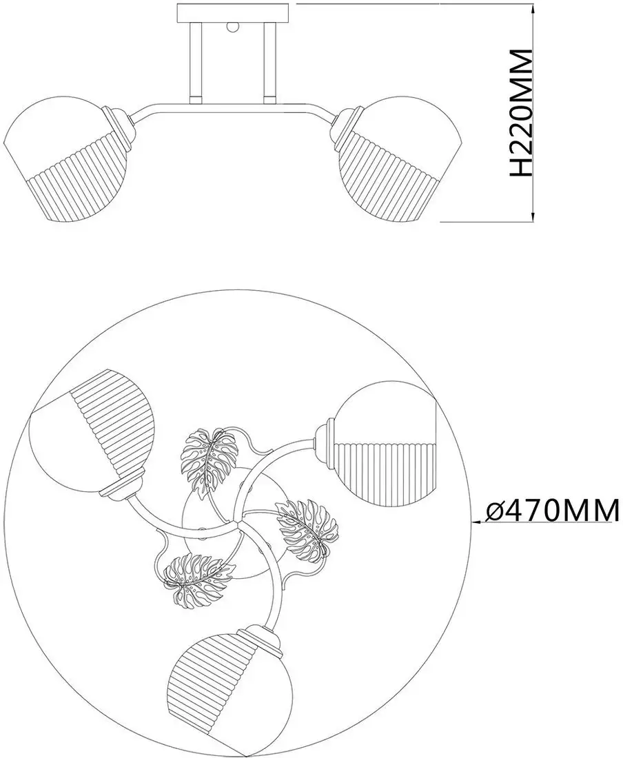 Люстра средней высоты Escada Kalina 1119/3PL – фото товара