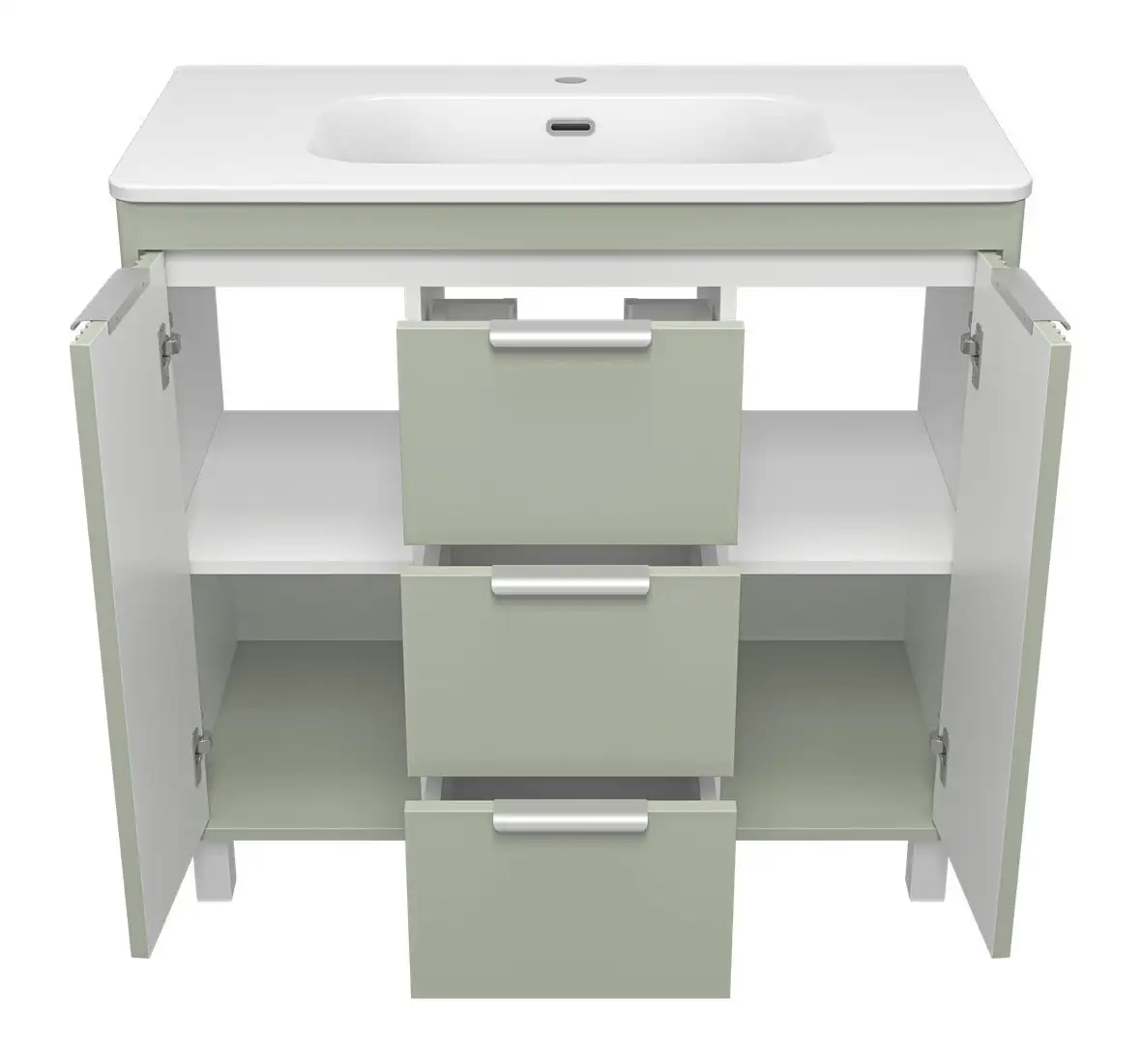 Brevita Тумба под умывальник Risacca Pistachio 90 RIS-06090-0842Я (фисташковый) – фото товара