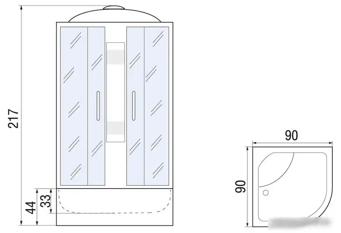 Душевая кабина River Amur 90/44 МТ - фото товара