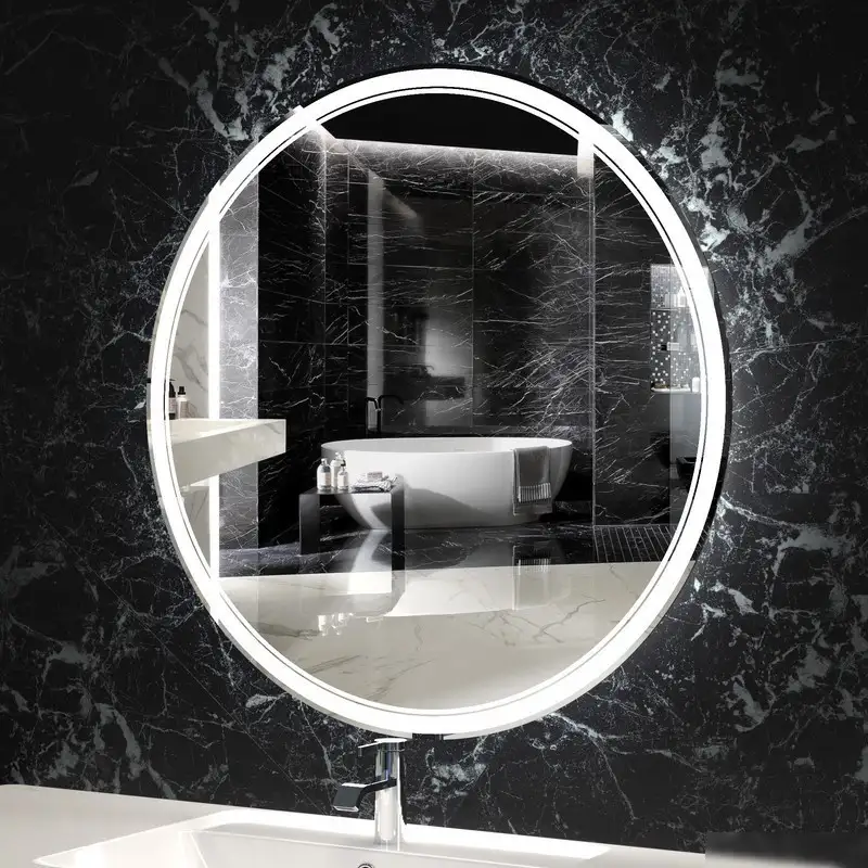 Пекам Зеркало Ring2 90x90 ring2-90x90 (с подсветкой, с механической клавишей включения) – фото товара