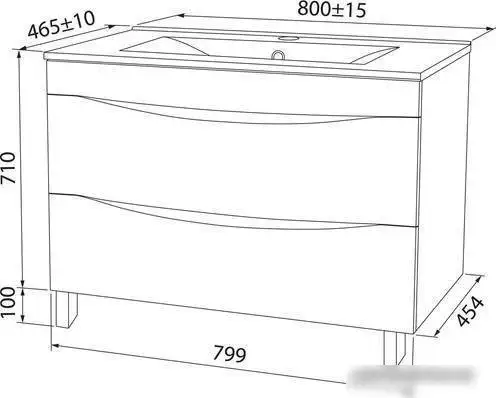 IDDIS Тумба под умывальник Cloud 80 CLO80WFi95 – фото товара