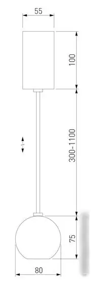 Люстра средней высоты Elektrostandard 50215/1 LED (хром) – фото товара