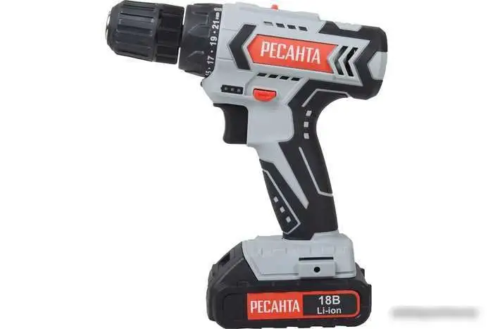 Дрель-шуруповерт Ресанта ДА-50Л2-18А (с 2-мя АКБ, кейс) – фото товара