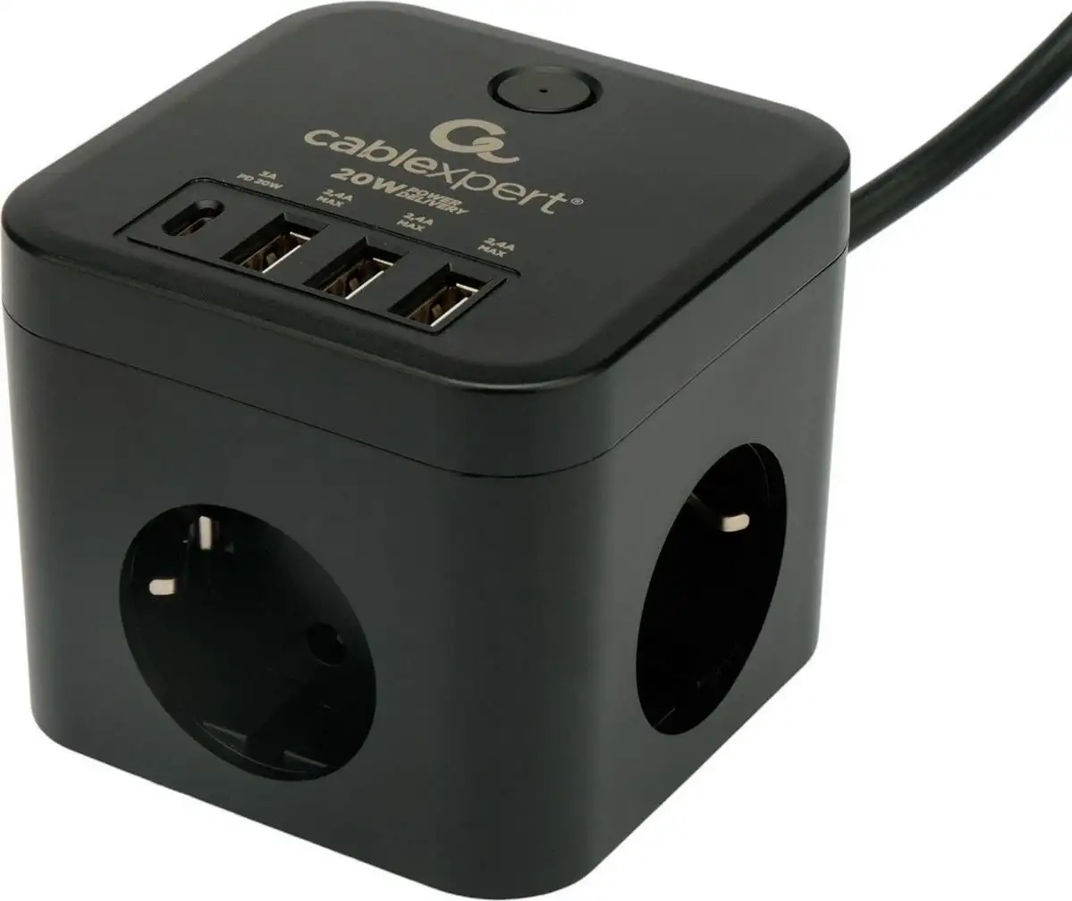 Сетевой фильтр Cablexpert CUBE-3-CU3-B-1.5 – фото товара