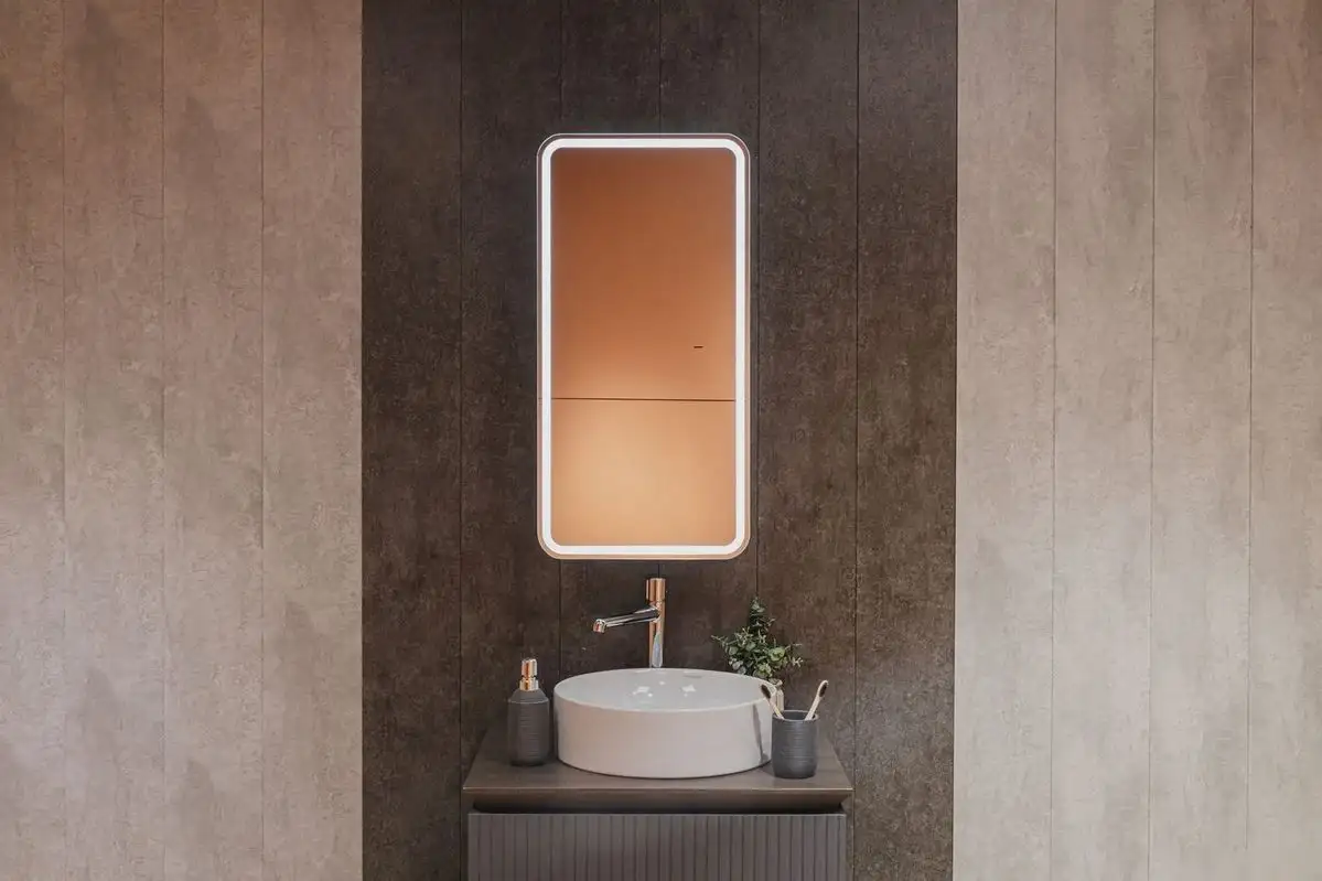 Silver Mirrors Шкаф с зеркалом для ванной Фиджи Flip 40 LED-00003049 – фото товара