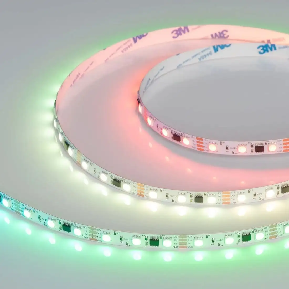 Светодиодная лента Arlight 12W/m 60LED/m 5060SMD разноцветный 5М SPI-B60-10mm 12V 039179 – фото товара