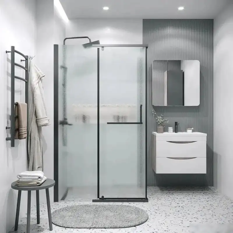 Душевая стенка Grossman Pragma 90x195 200.K33.03.90.10.02 (хром, стекло шиншилла) - фото товара