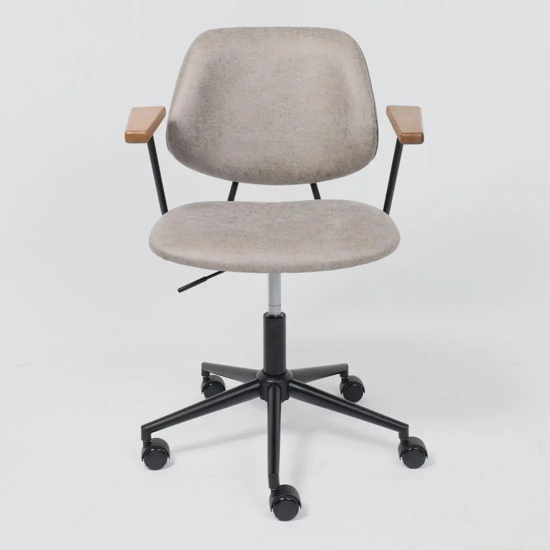 Офисное кресло AksHome Trix (экокожа винтажный светло-серый Watusi 09/черный) – фото товара