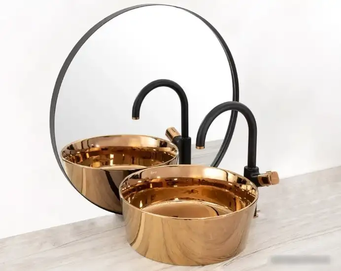 Смеситель Rea Salto REA-B6351 (черный/золотой) - фото товара