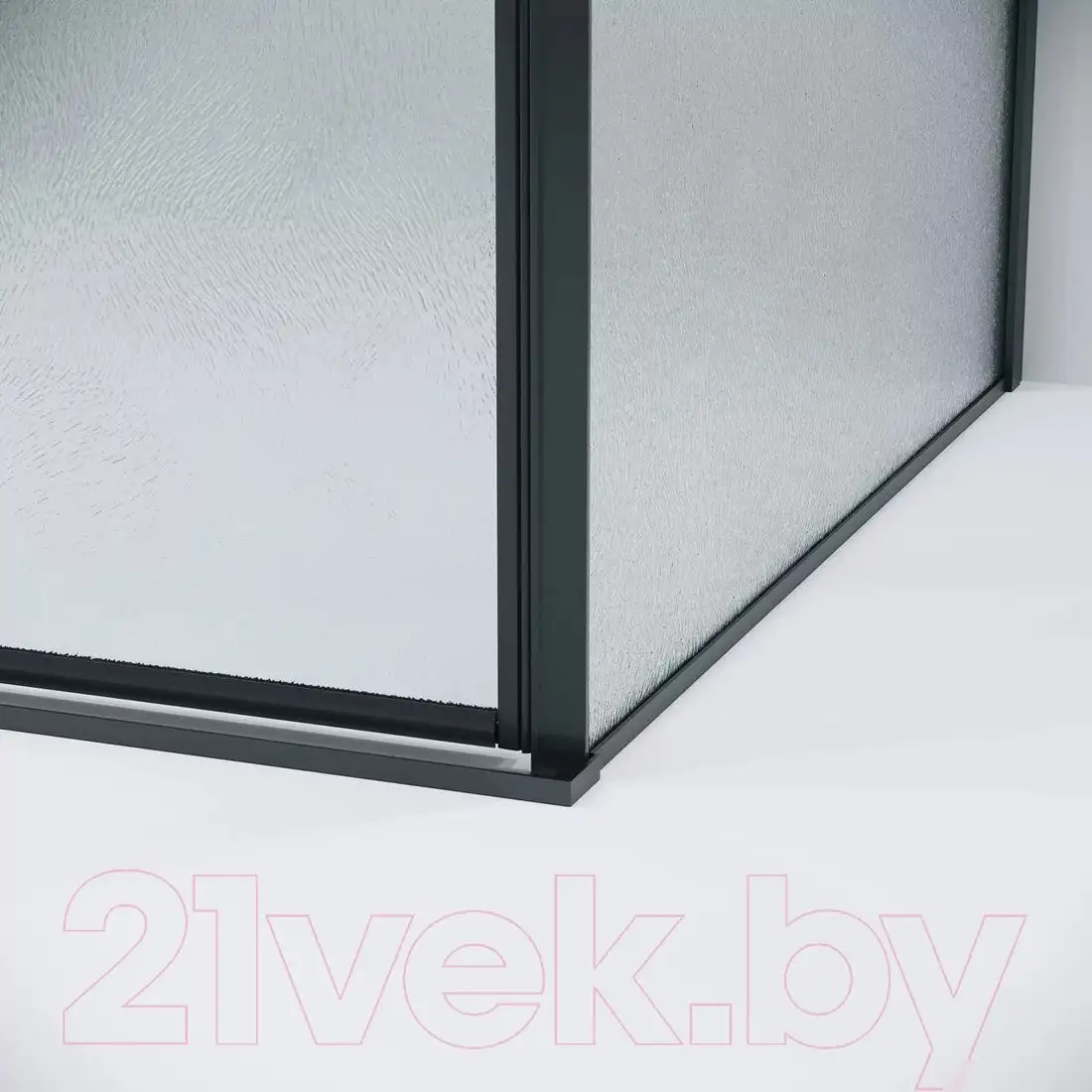 Душевая стенка Grossman Galaxy 100х195 200.K33.01.100.21.02 (черный матовый/стекло шиншилла) - фото товара